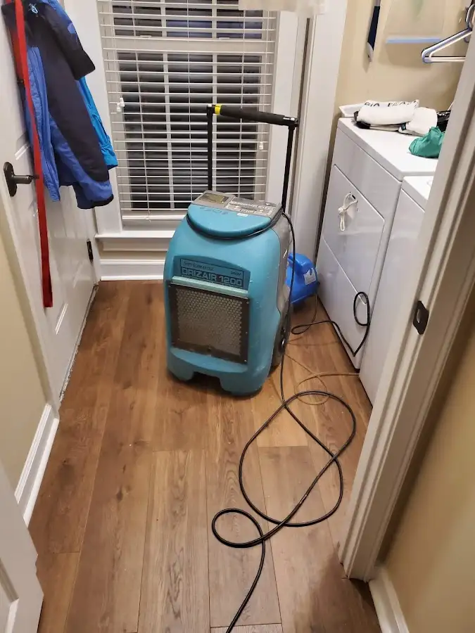 Commercial dehumidifier deployed for Flood Damage Cleanup in Huntington Woods