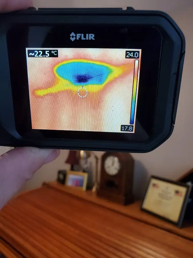 Thermal imaging inspection for water damage in Huntington Woods